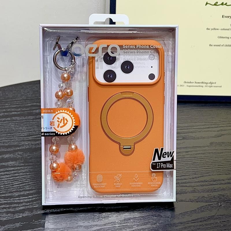 Compatible with Apple iPhone 17 Pro Max Case New iPhone 17 Plush Wrist Strap Personalized Stand Shockproof Protective Cover