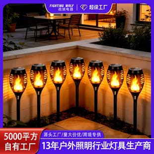 Cross-border Solar Flame Light Halloween Skull Courtyard Light Landscape Light Lawn Torch Light Garden Ground Plug Light