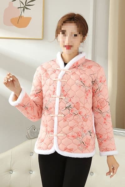 New Retro Versatile Chinese Style Cotton Jacket Autumn Winter Cotton Coat Internet Celebrity Women's Clothing Mom Tang Suit Plus Size