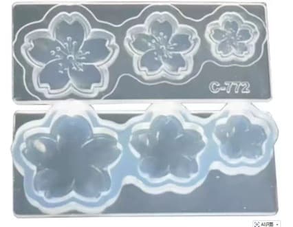 Resin Mold Eco-Friendly Silicone Nail Mold Sakura High Transparency Silicone Mold