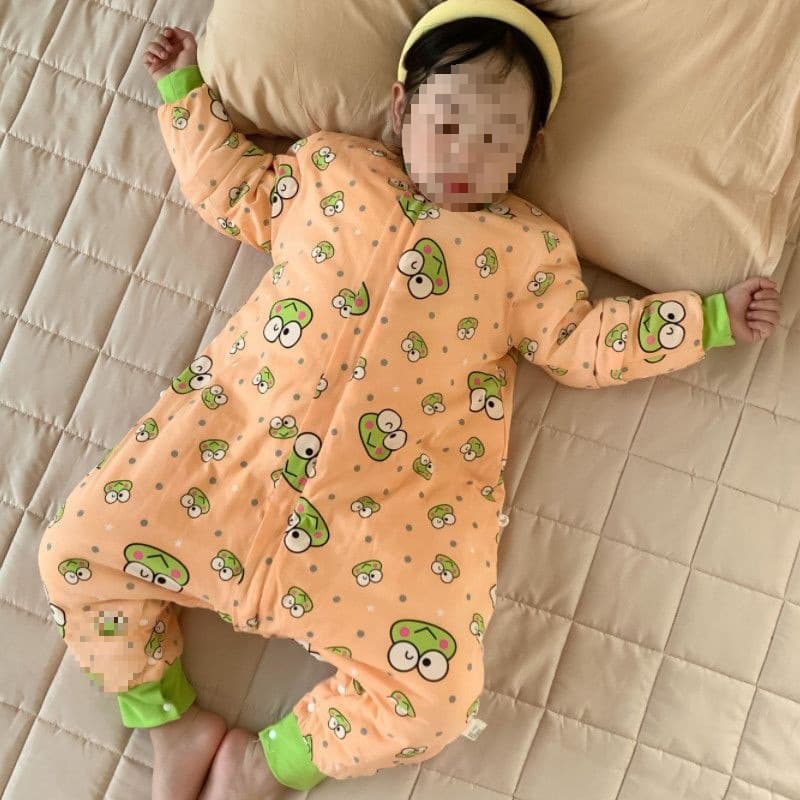 Baby Split-leg Sleeping Bag Pure Cotton Constant Temperature Children's Anti-kick Quilt Infant Thickened Pajamas for All Seasons Spring, Autumn, and Winter