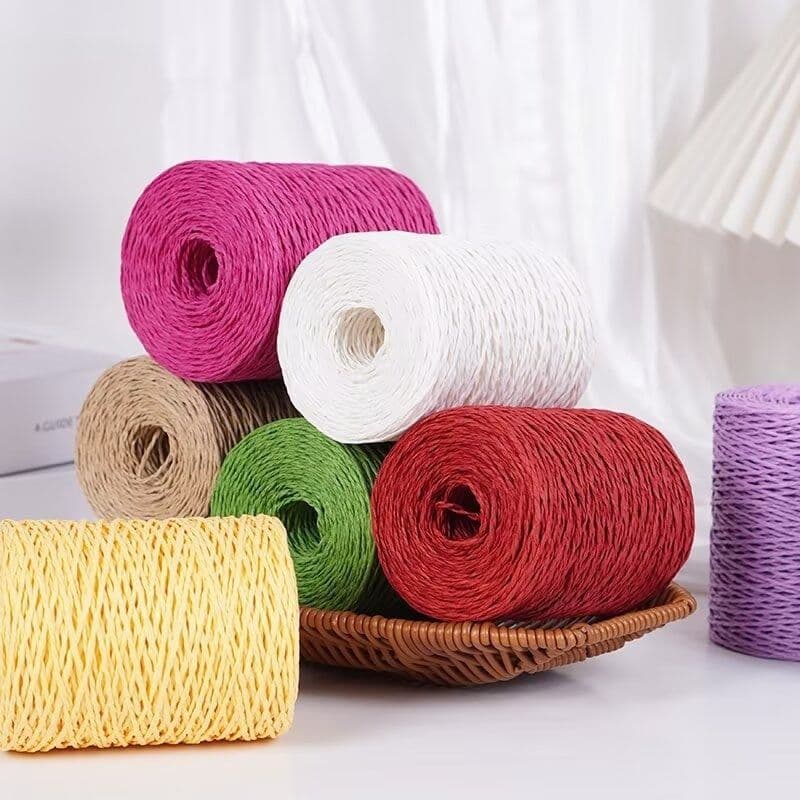 Raffia paper rope eco-friendly colored paper rope twin-twisted 300m 2mm twin-twisted clothing handmade DIY material