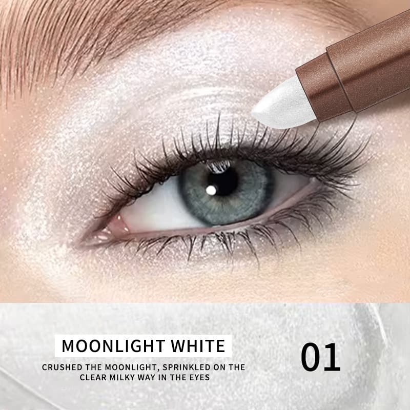 ICVC High-Shine Eyeshadow Stick with Pearl Fine Glitter, Waterproof and Sweat-Resistant, Contouring and Brightening Dual-Ended Eyeshadow Wand for Cross-Border Wholesale