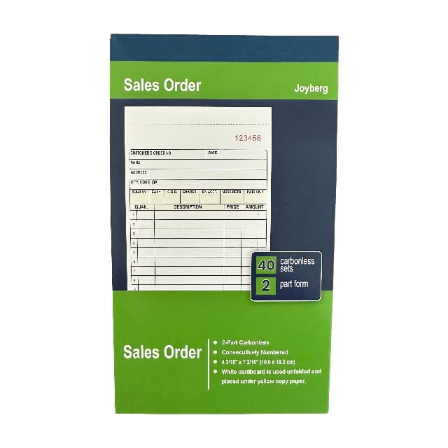 Guest checks, Sales Orders export carbonless books (specialty for small batch orders)