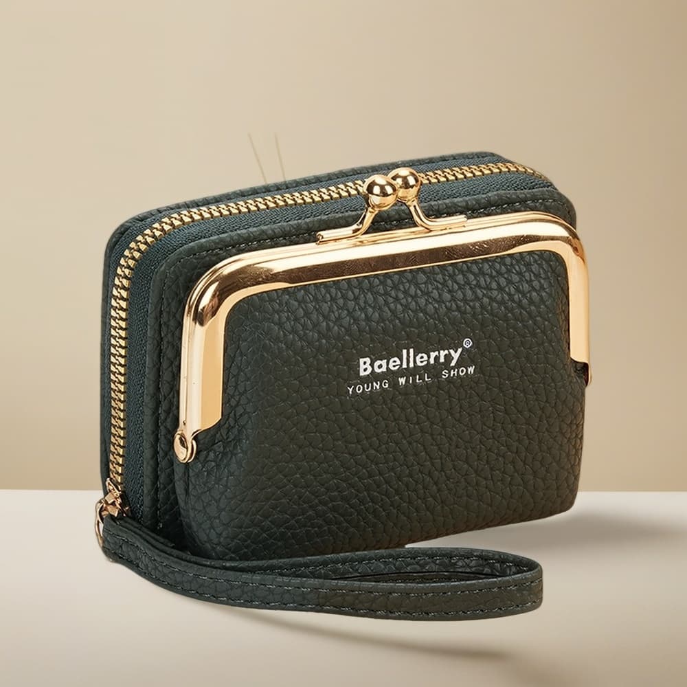 Baellerry New Handheld Women's Zipper Coin Purse Accordion Card Holder Mini Clutch Wholesale Wallet
