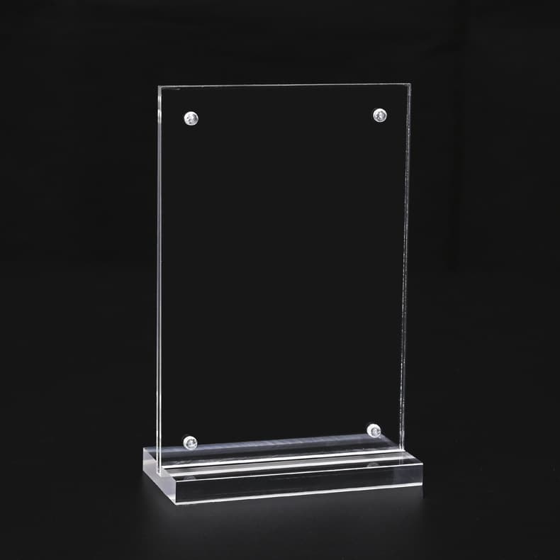 T-shaped Acrylic Desk Card, A4 Sign Display Stand, Advertising Desk Plate, Magnetic Double-sided Meeting Table Sign