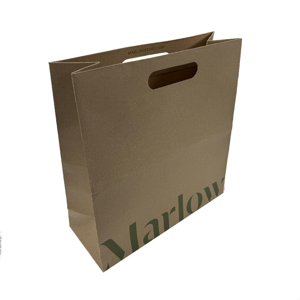 Paper bag custom LOGO reusable die-cut handle brown kraft paper bag environmentally friendly advanced die-cut shopping