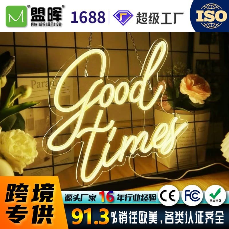 Neon Light-Emitting Characters LED Decoration Ins Background Wall Bar Styling Light Wall-Mounted Advertising Light Wall-Mounted Billboard