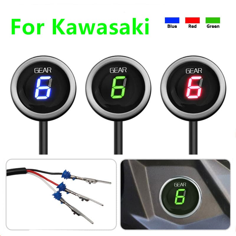 Compatible with Kawasaki Motorcycle LED Gear Position Display Digital Ninja Universal Gear Indicator