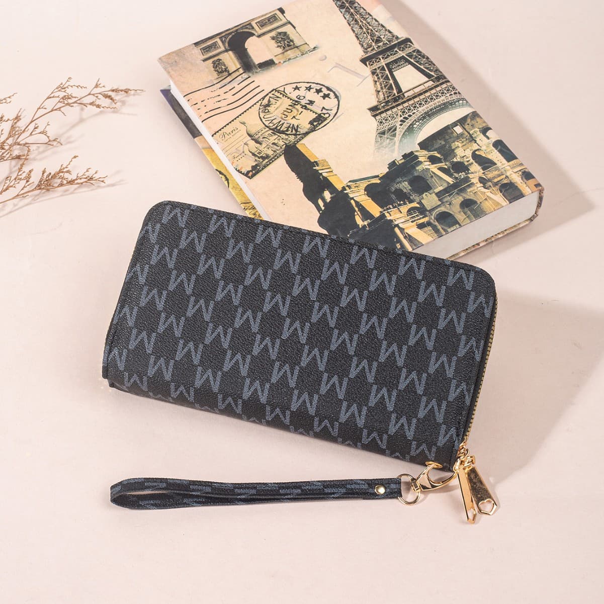 Cross-border Dropshipping Wallet Women 2026 New Handheld Double Zipper Coin Purse Minimalist Versatile M Element Card Holder