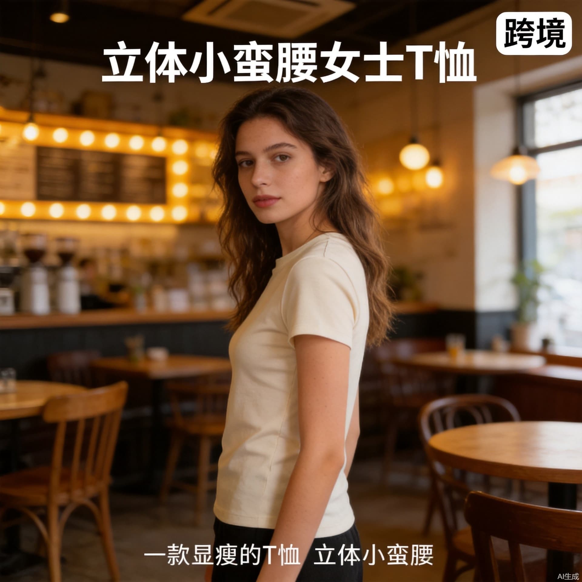 Summer 220g Cotton T-Shirt for Women, Short Crop Top, Loose Fit, Waist-Tightening, Designer Style