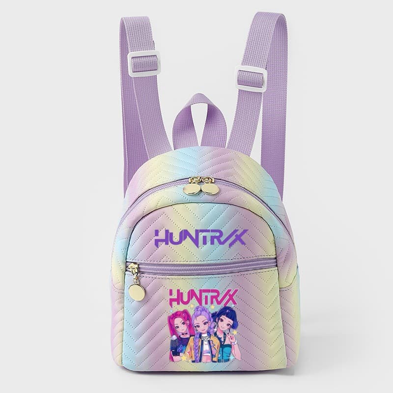 Demon Hunters Girl Backpack, Multi-Color Campus Backpack, Simple Candy Color, Versatile Children's Cross-Border Backpack