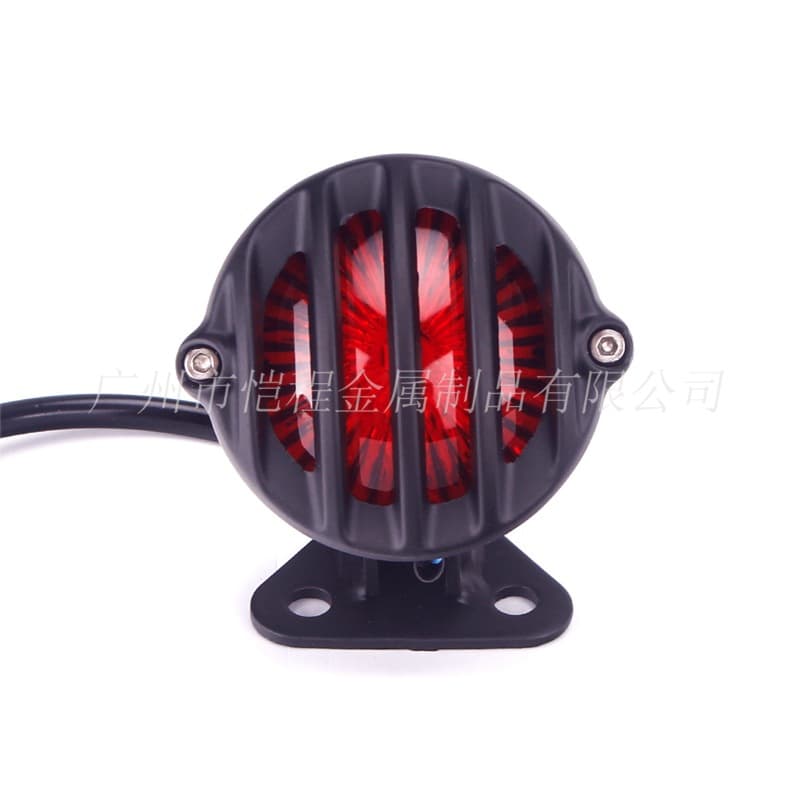 Retro Grille Rear Tail Brake Light for Harley Cruiser Honda Yamaha Kawasaki Motorcycle Modification