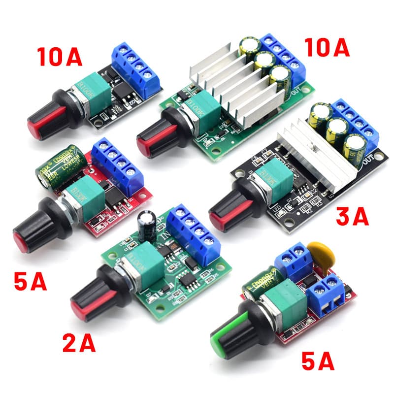2A 3A 5A 10A PWM DC Motor Speed Controller, Speed Control Switch, LED Dimmer, Bulk Pricing