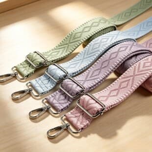 Versatile Striped Webbing Shoulder Strap Adjustable Crossbody Replacement Strap Single Shoulder / Crossbody Two-Way Use In Stock Wholesale
