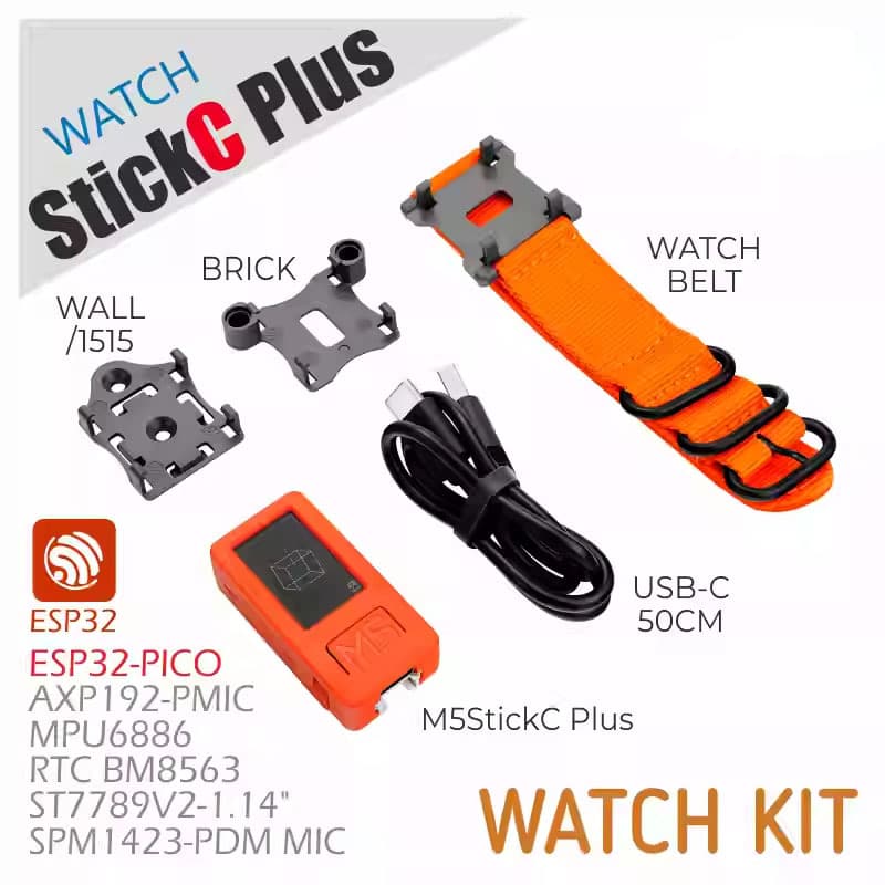 Official M5Stack StickC Plus Wearable Watch Kit ESP32 Internet of Things IoT Development Board