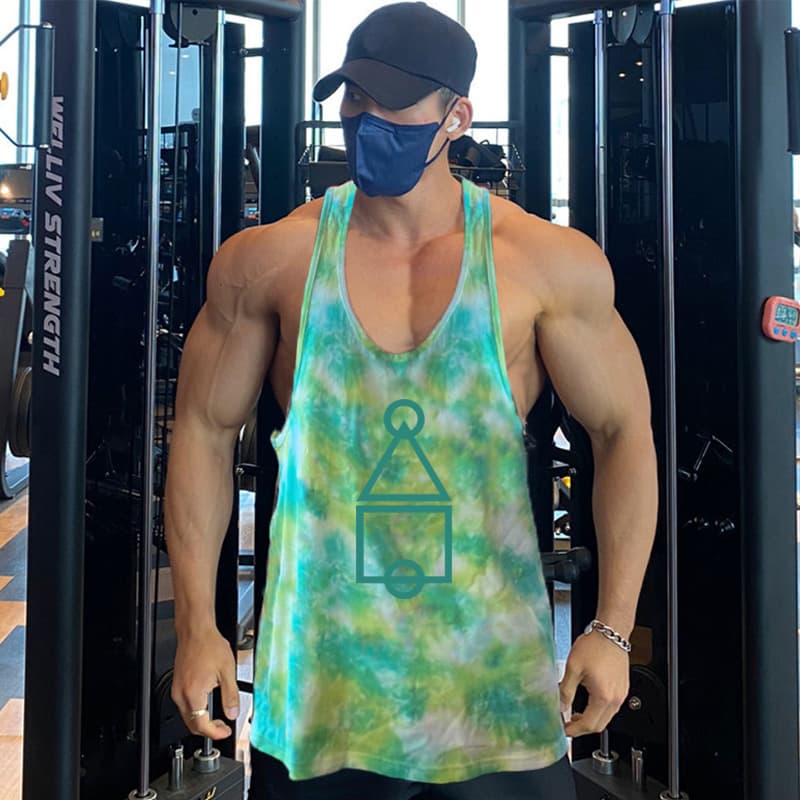 Summer Quick-Dry Fitness Tank Top for Men, Muscle Training Vest, Mesh Breathable Running T-Shirt