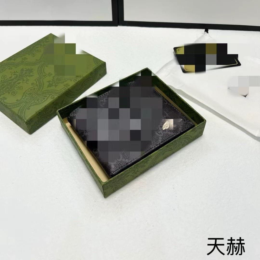 New Hot-Selling Printed Small Bifold Wallet Bee, Exquisite Handmade Gucci