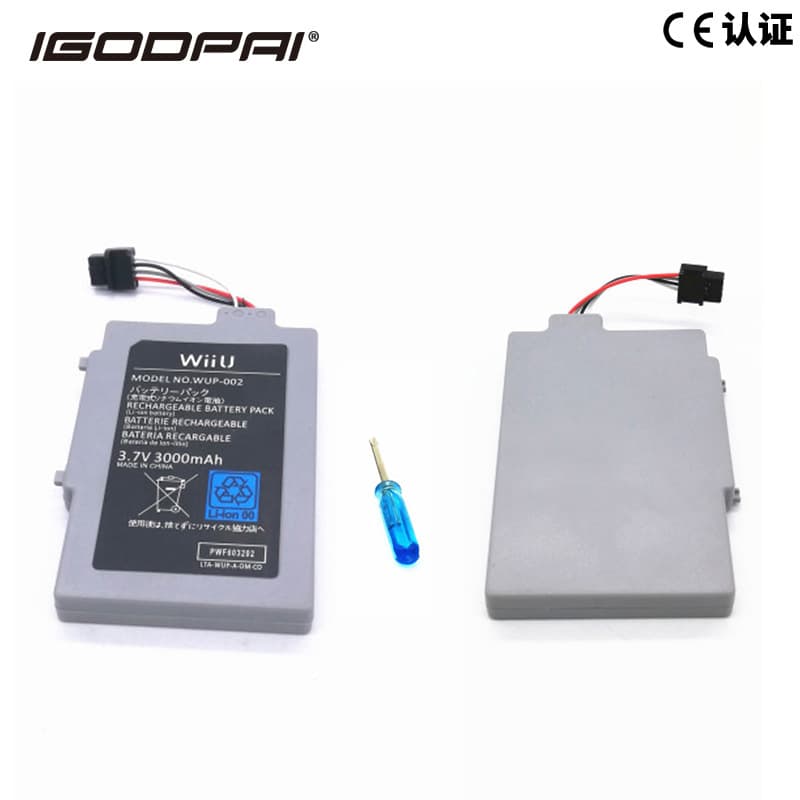 Suitable for Nintendo wiiu controller battery wiiu PAD controller built-in 3000mAh high capacity wiiu battery