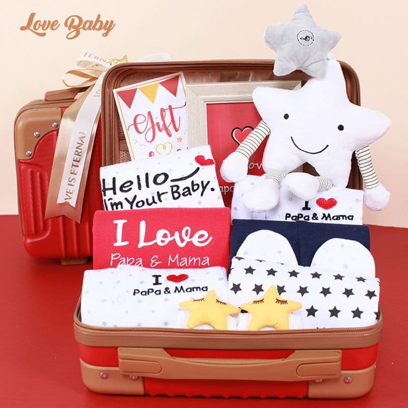 Newborn Cotton Baby Gift Set Spring/Summer Clothes Full Moon Essentials Unisex Baby Gift Box
