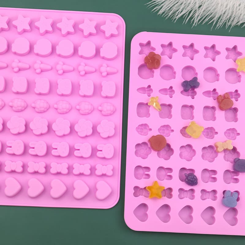 Tangbao In Stock 54-Cavity Fruit Animal Gummy Mold Silicone Mold for Chocolate Candy and Wax Seal