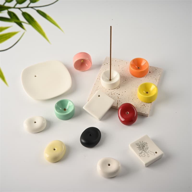 Ceramic Incense Stick Holder Craft Mini Incense Holder Stick Incense Tray Japanese Style Incense Plate Simple