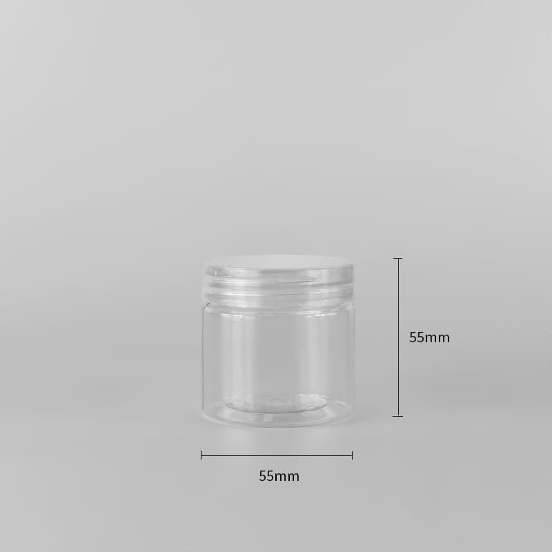55mm Transparent Plastic Bottle PET Wide Mouth Sealing Plastic Jar Double Flip Lid Seasoning Bottle Kitchen Storage Bottle