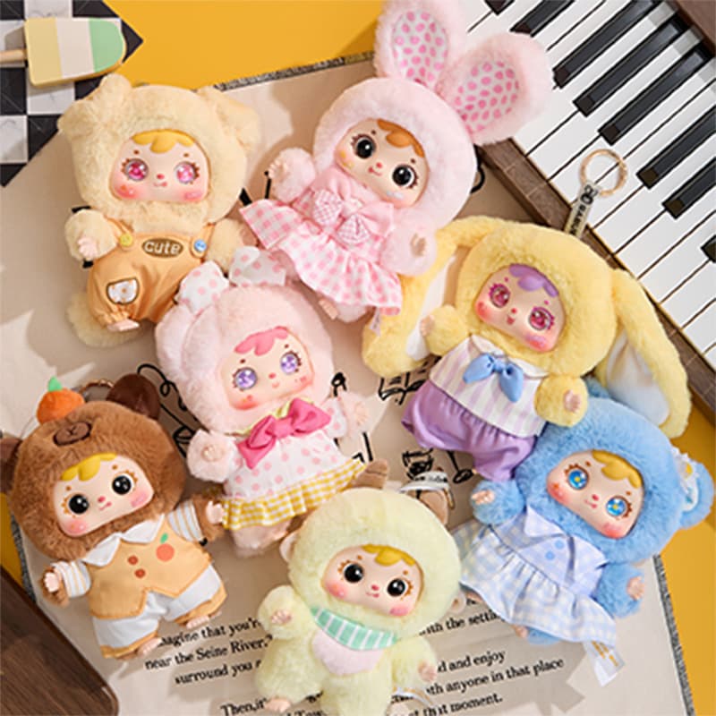 New Cute Plush Toys, Three Little Furry Animals, Cute Friends Plush Blind Box Dolls, Home Decorations, Souvenirs