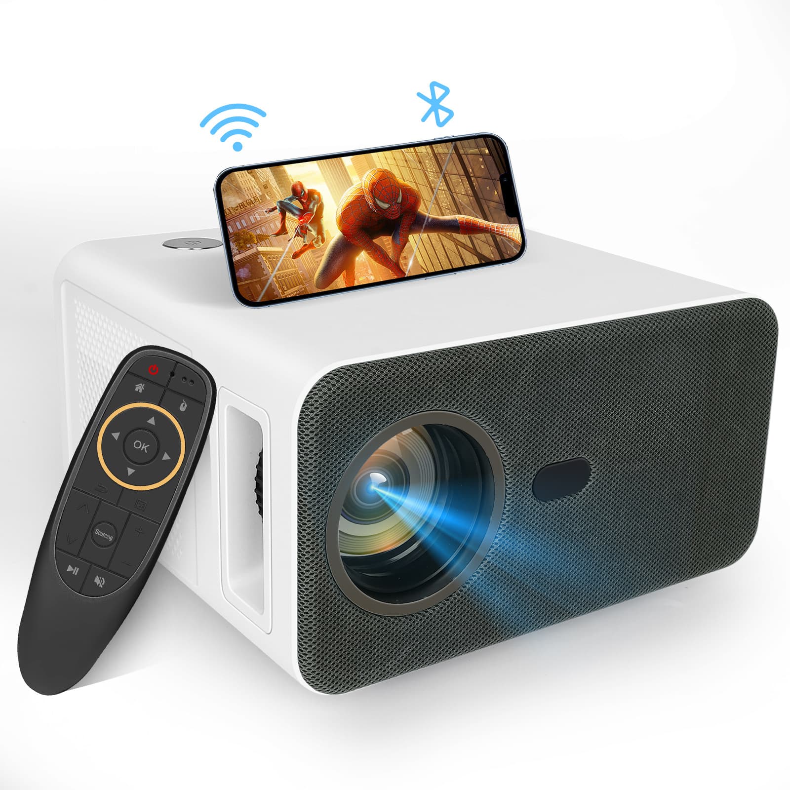 Projector Home Ultra HD Smart Home Theater Wireless WiFi Mobile Phone 1080P Projector