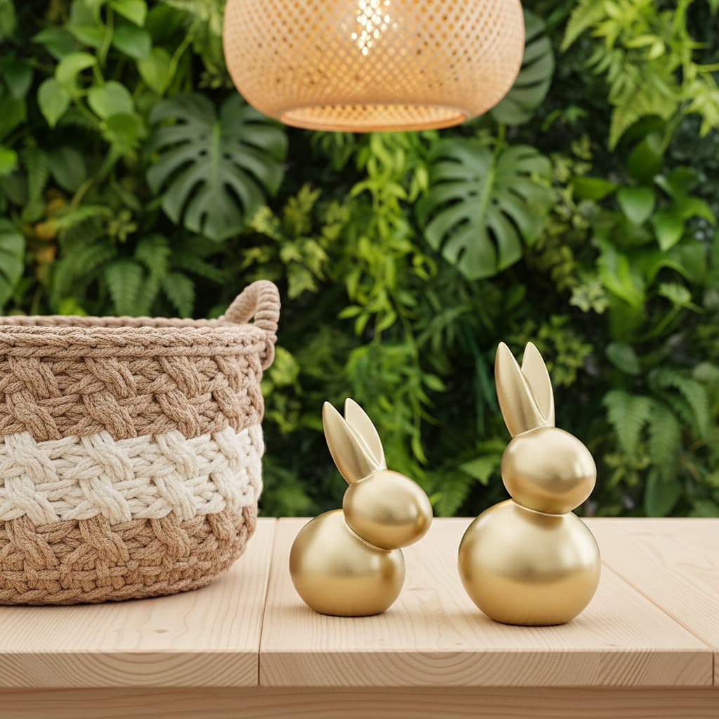 New Cross-Border Abstract Easter Bunny Statue Animal Outdoor Garden Decoration Yard Resin Craft