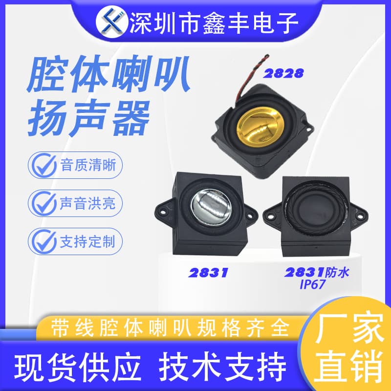 Cavity Speaker 2828 2831 Square Small Sound Chamber with Wire Speaker Smart Voice Tea Table Speaker