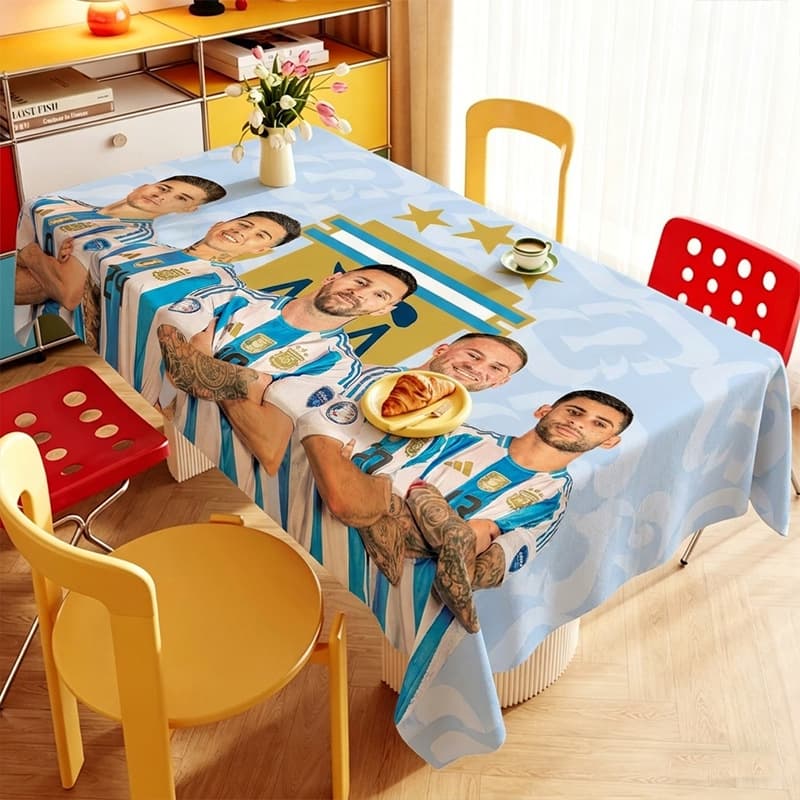 2026 United States, Canada and Mexico World Cup team theme tablecloth Argentina Brazil Germany France fans waterproof tablecloth