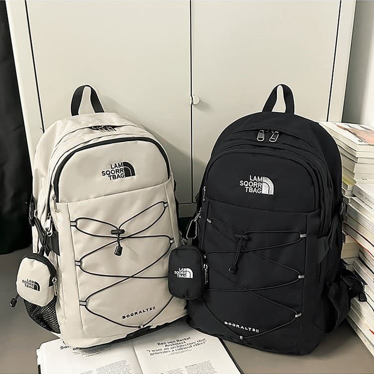 2025 New College Student Backpack for Men and Women, Campus Style Outdoor Travel Fashion Trendy Cross-Border Trade