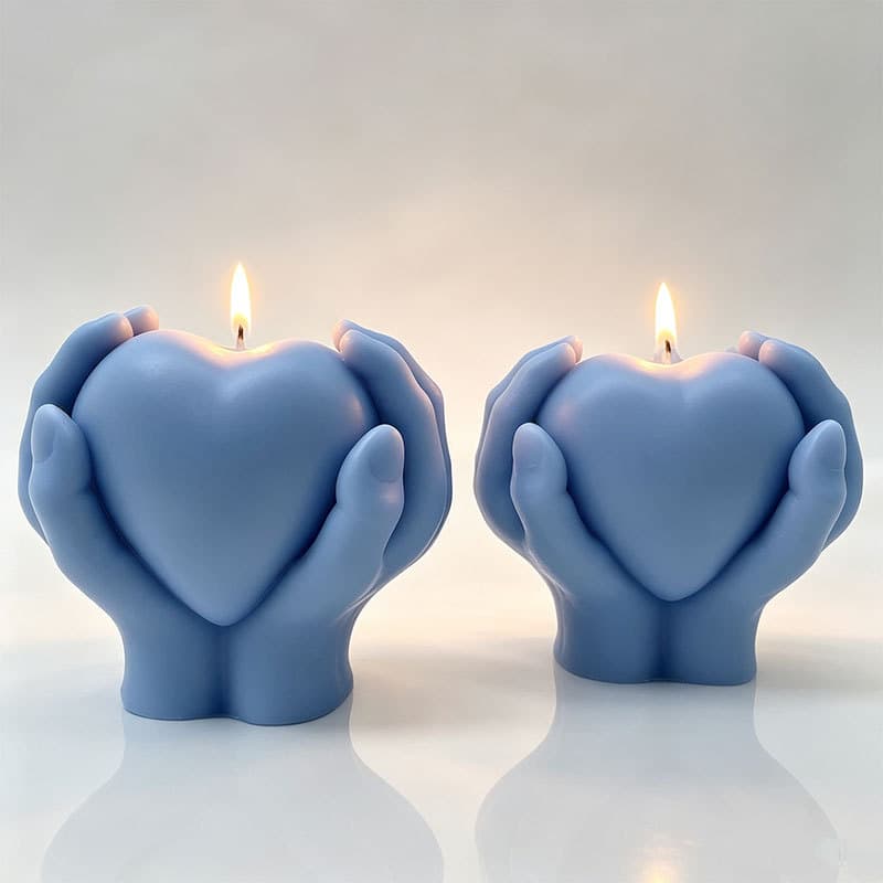 DIY Aromatherapy Plaster Candle Holding Love Silicone Mold Valentine's Day Hand Holding Love Ornament Candle Mold
