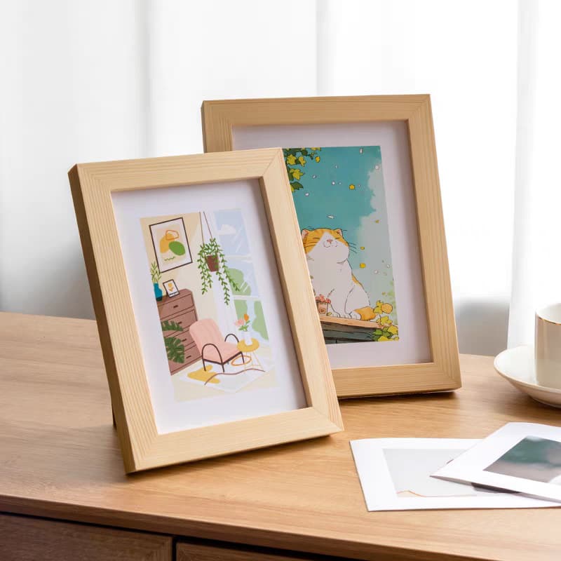 Wooden photo frame wholesale picture frame empty frame table photo frame wall hanging 5 inches 6 inches 7 inches 8 inches 10 inches a4 handmade factory direct sales