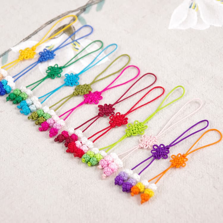 Small Chinese knot, bookmark, pendant, fan Chinese knot, gift, jewelry packaging, crafts, peace knot