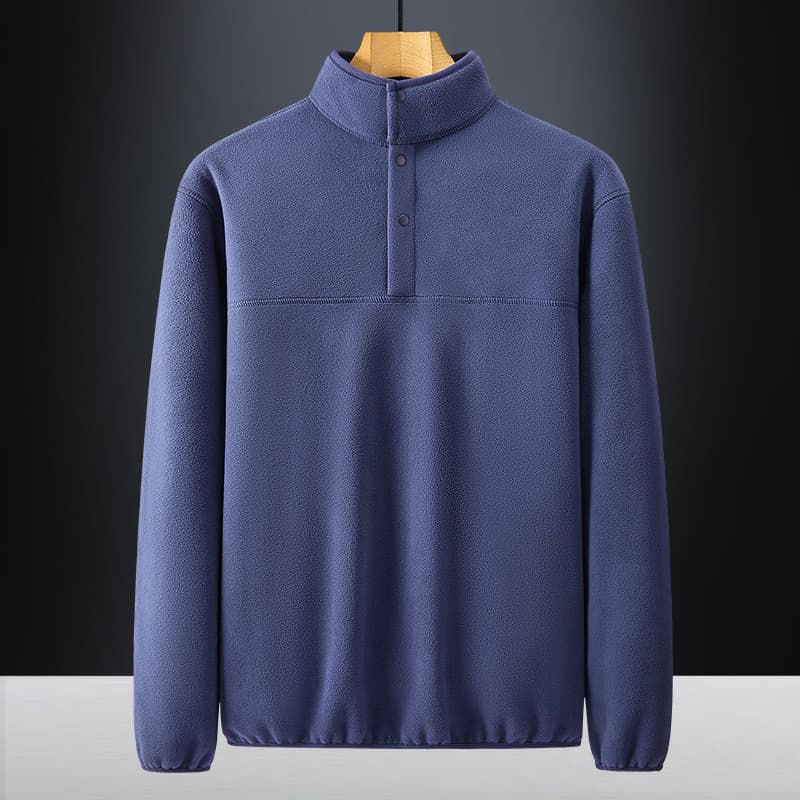 2025 cross-border new autumn and winter men's fleece jacket plus velvet men's stand-up collar jacket polar fleece men's warm and protective clothing