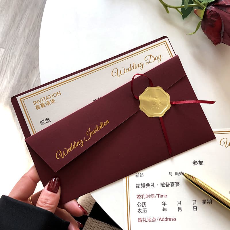 Paper Wedding Invitation Card, Elegant Simple High-End 2026 Invitation