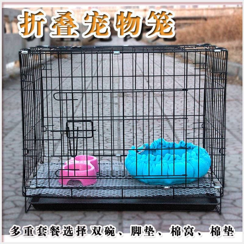Rabbit and Dog Cage, Foldable Pet Playpen with Tray for Small, Medium, and Large Dogs, Cats, and Puppies, Teddy Dog Toilet