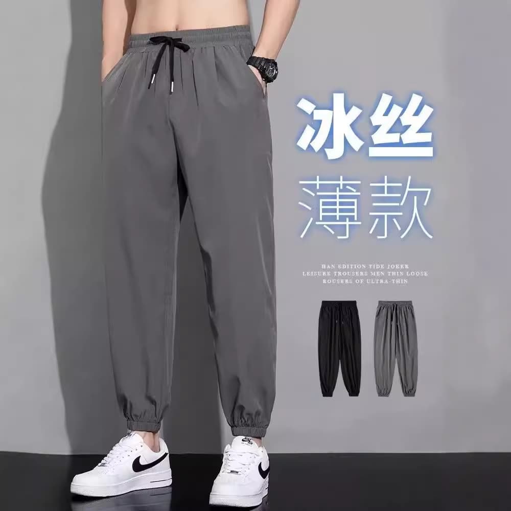Summer Thin Elastic Jeans Men's Trendy Brand Slims Smooths Your Silhouette Small Foot Cropped Pants Casual Pants For Men