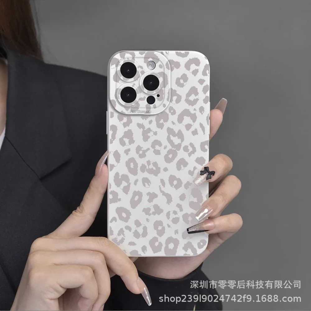 New Leopard Print Suitable for Apple 15 Mobile Phone Case Iphone12Promax Anti-Fall 14/13/11 Protective Cover 1617