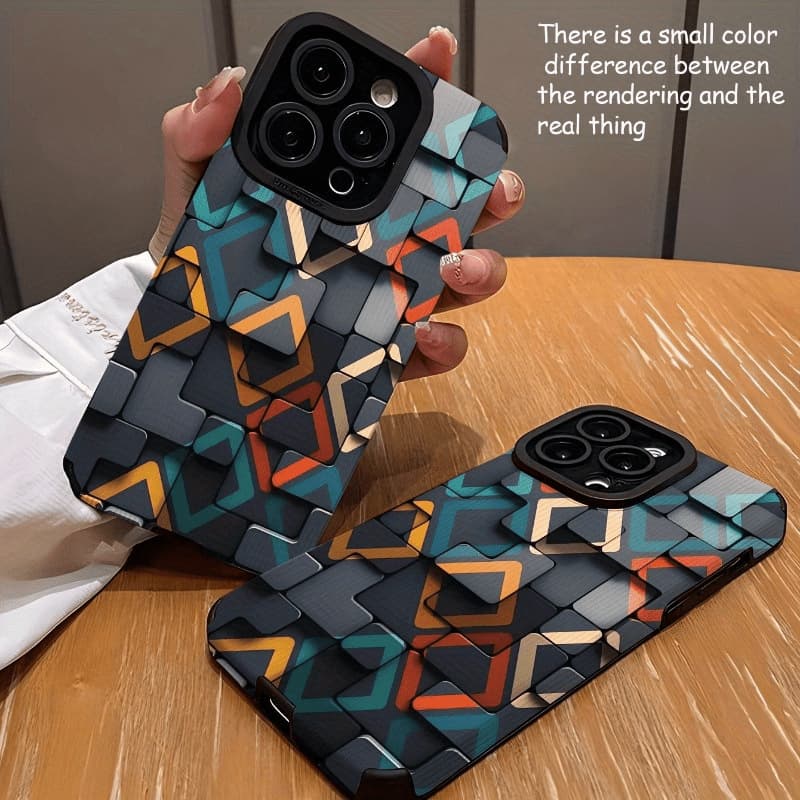 V 51603 Creative Square Full Cover Phone Case