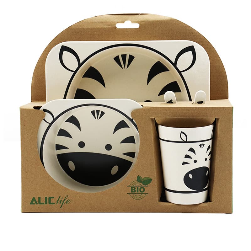 Household tableware cute Korean ins tableware gift box creative set Japanese bamboo fiber children's tableware