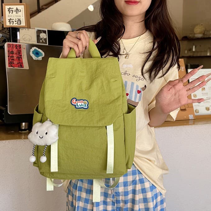 Korean Niche Backpack 2026 New Mini Design Nylon Travel Backpack Outdoor Sports Fresh Double Shoulder Bag