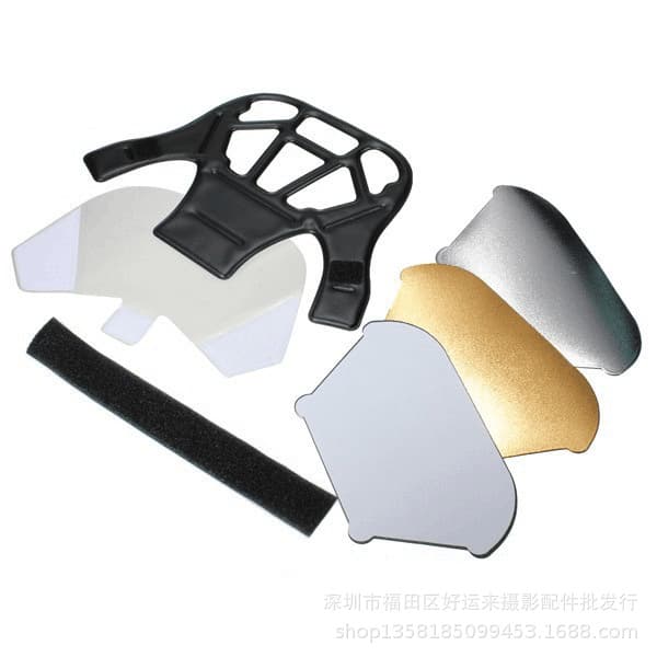 Family Portrait DSLR Camera Top Flash Reflector, Reflector Shovel Five-Piece Set, Reflector Shovel Softbox Baffle