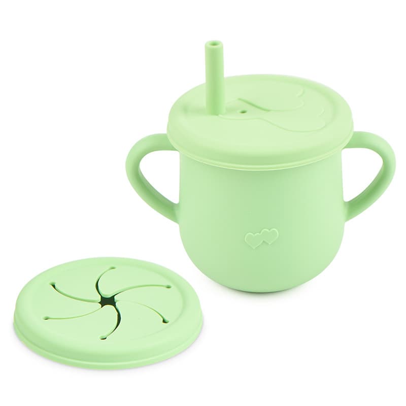 Children's Silicone Snack Cup Baby Multi-functional Leak-proof Snack Cup Portable with Lid Cup Manufacturer Wholesale