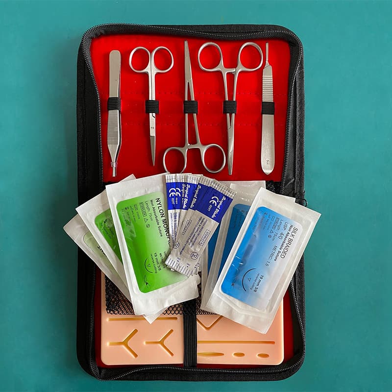Suture Pad Practice Training Kit Silicone Simulated Wound Skin Model Student Training Tool Set Teaching Model