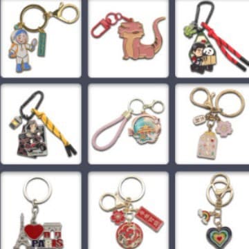 Metal Keychain Zinc Alloy Baked Enamel Cartoon Keychain Anniversary Keychain Graduation Advertising Keychain