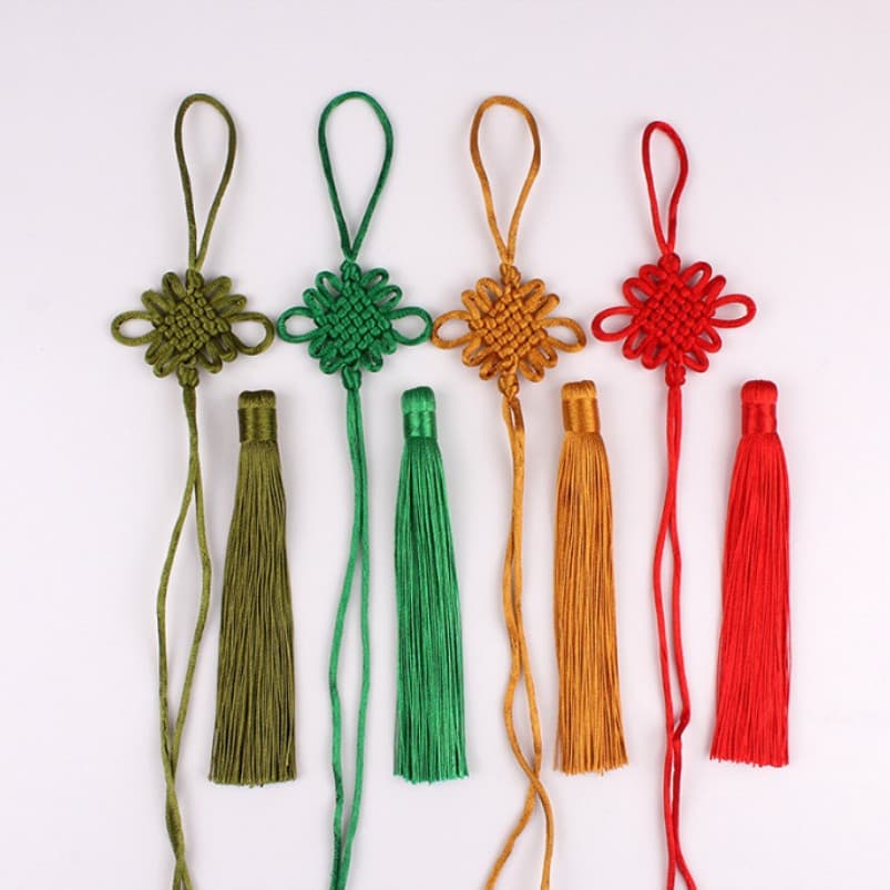 Chinese Knot Semi-Finished Products, Small Chinese Knots Wholesale, Handmade Chinese Knot Tassel Hanging Ornaments, Chinese Knot Specialty Gifts