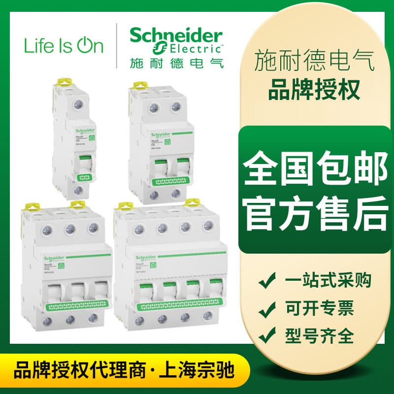 Schneider R9 Air Switch Circuit Breaker, Miniature Circuit Breaker for Household Use, Small Electrical Switch